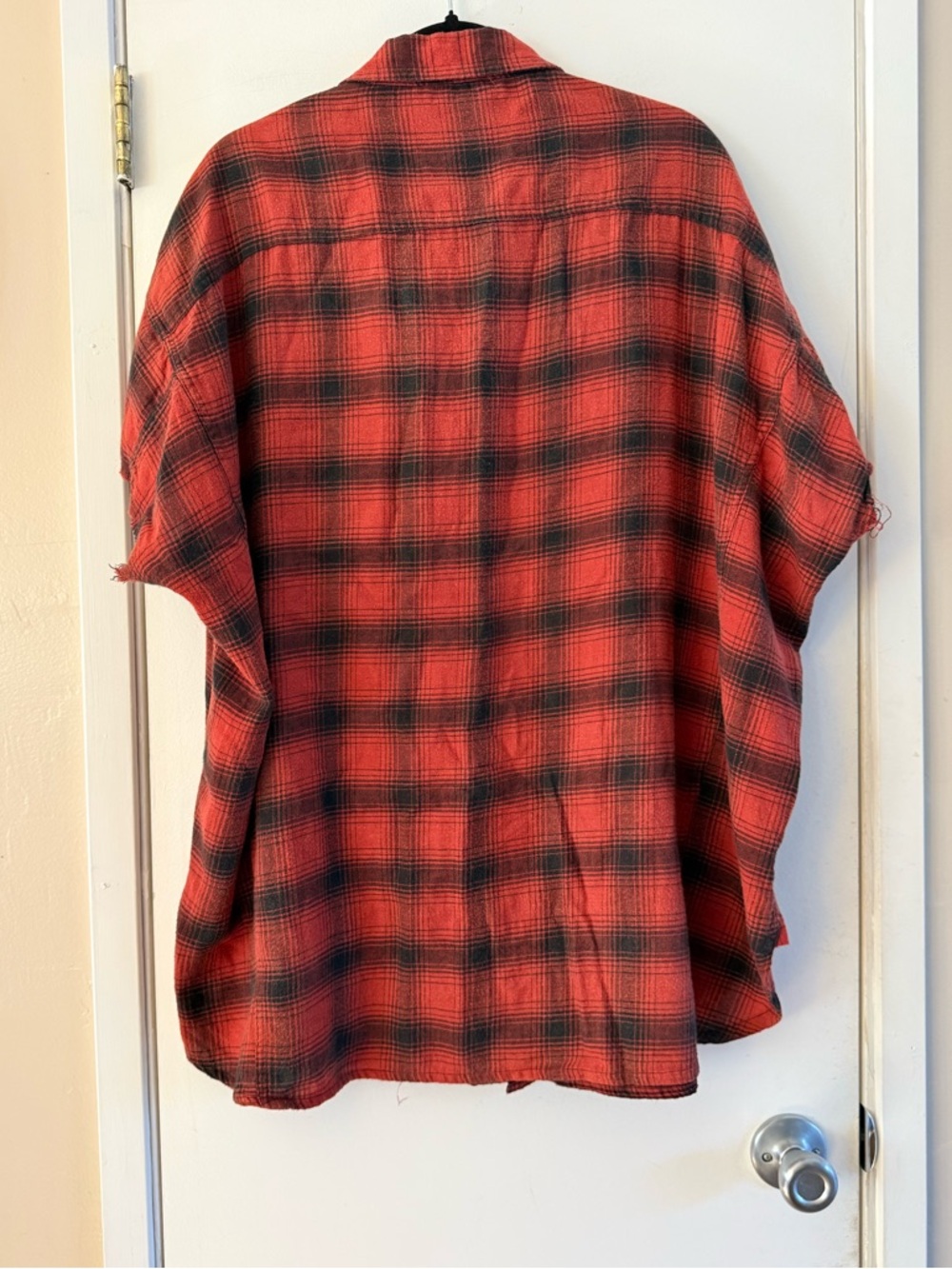 R13 Oversized Cut Off Flannel Shirt - Picture 3 of 6